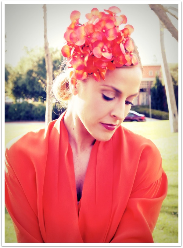 "Floral Hat, Pom Pom, Orange, Spring Trends, Personal Style'